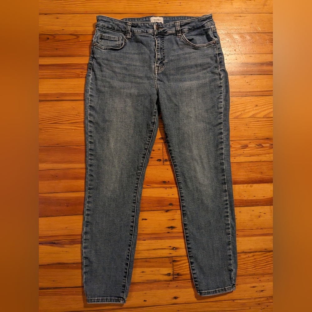 Pistola medium wash skinny jeans